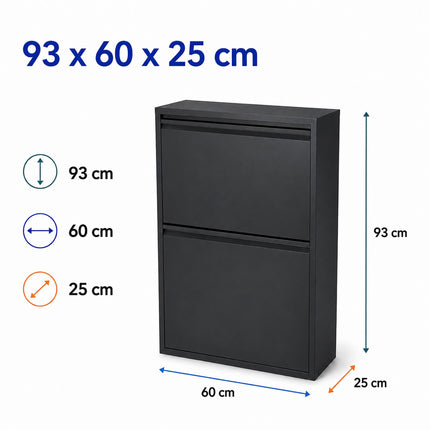 4 skyrių šiukšliadėžė, 4 x 18 l, juodo plieno