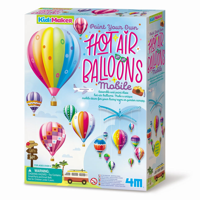 4M „Kidzmaker“ „pasidaryk pats“ rinkinys. Nudažyk savo mobiliuosius oro balionus