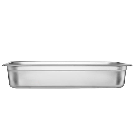 4-Pack Full-Size Stainless Steel Steam Table Pans, 4-Inch Deep, Lids