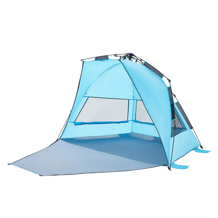 4-Person Pop-Up Beach Tent, UPF 50+, Carry Bag