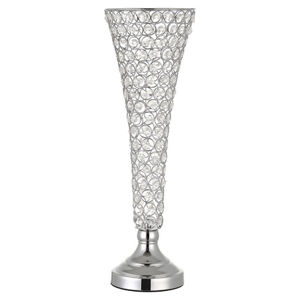 4-Piece 51 cm Silver Crystal Wedding Flower Vases