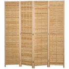 Foldable Bamboo Privacy Screen - Natural Room Divider 160x170 cm