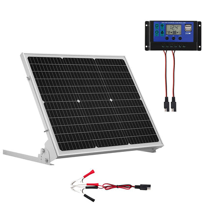 50W 12V Solar Battery Trickle Charger, MPPT, IP65