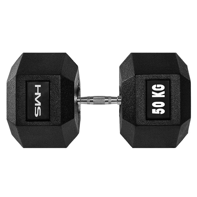 50 kg šešiakampių hantelių rinkinys - patvarus plienas