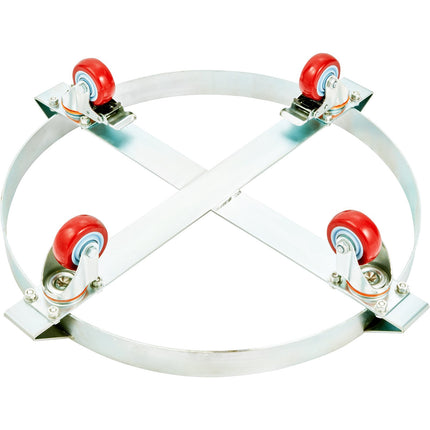 55 Gallon Drum Dolly, 1000 lb Capacity, 4 Swivel Casters