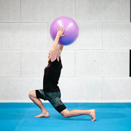 55 cm violetinis gimnastikos kamuolys mankštai ir kūno rengybai