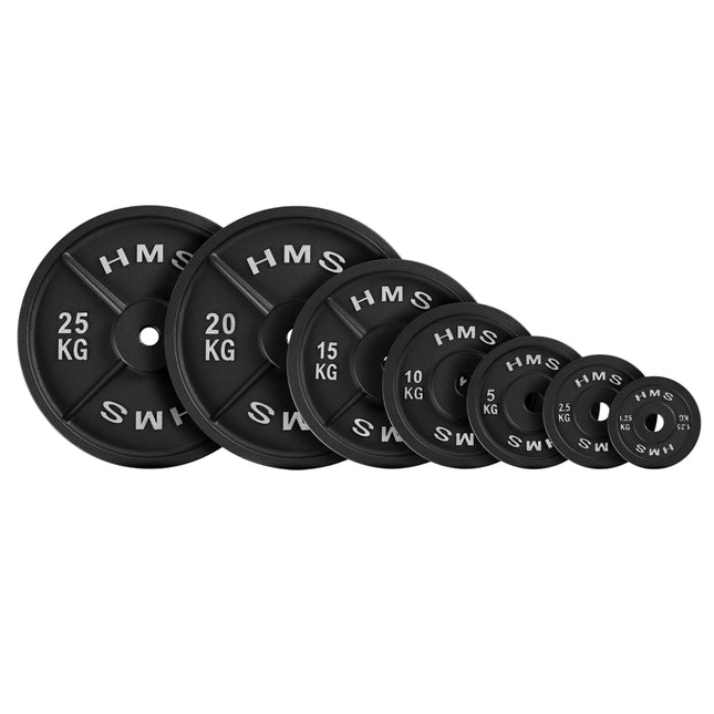 5 kg ketaus svorio plokštė, 31 mm skylė, juoda