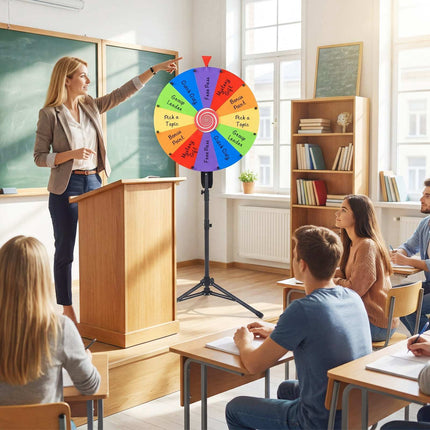 60 cm reguliuojamas verpimo ratukas su stovu ir priedais