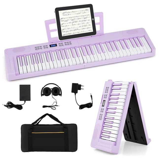 61 klavišo sulankstoma elektroninė klaviatūra su MIDI ir skaidymu