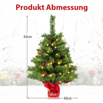 64 cm LED mini Kalėdų eglutė - 50 lempučių, kankorėžiai