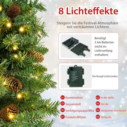 64 cm LED mini Kalėdų eglutė - 50 lempučių, kankorėžiai