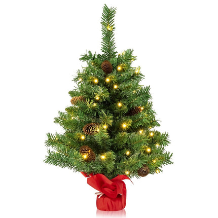 64 cm LED mini Kalėdų eglutė - 50 lempučių, kankorėžiai