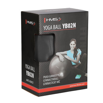 65 cm juodas gimnastikos kamuolys - atsparus sprogimams, neslystantis