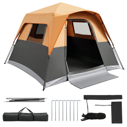 6-Person Instant Cabin Tent with Rainfly and Carry Bag