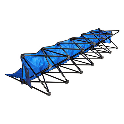 6-Seat Portable Folding Bench with Backrest, Pockets, Bag