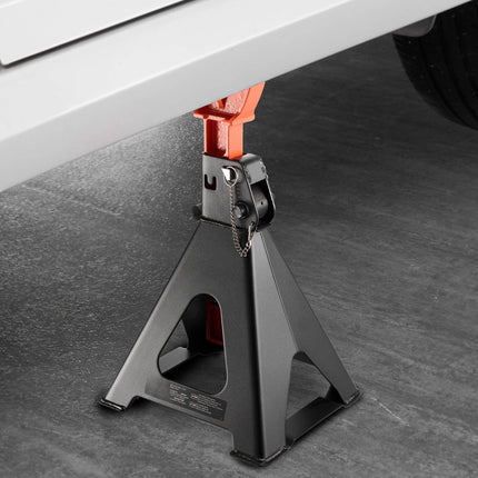 6-Ton Jack Stands Pair, Double Locking, 14.6-22.8 In