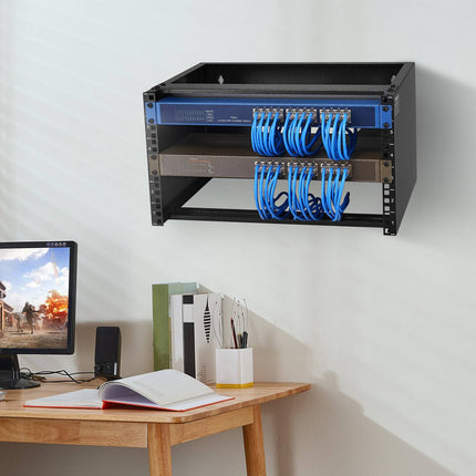 6U Wall Mount Network Rack, 19-Inch, 14-Inch Depth, 50 lb