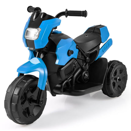 6 V vaikams skirtas elektrinis motociklas, 3 ratai, LED žibintai