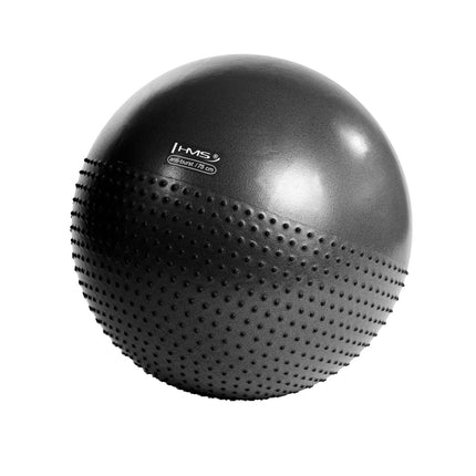 75 cm juodas gimnastikos kamuolys - atsparus sprogimams, neslystantis