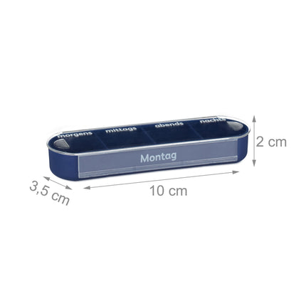 7-Day Pill Box with 4 Compartments Each