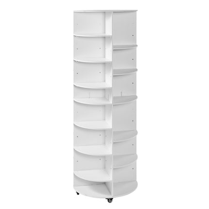 7-Tier Rotating Shoe Rack with Adjustable Shelves, Wheels