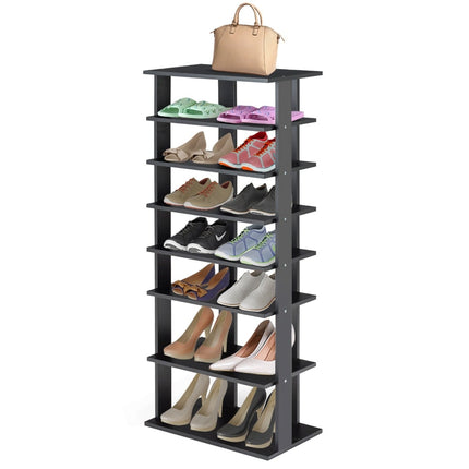 7 pakopų vertikali batų lentyna, nuimama lentyna, MDF, 110,5 cm