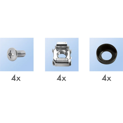 7-way branch socket with surge protection for 19" rack U1 Black