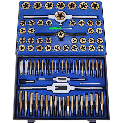 86-Piece Metric Tap and Die Set, Tungsten Steel, Tap Wrench