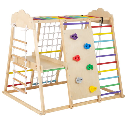8 viename Montessori laipiojimo rinkinys su čiuožykla ir sūpynėmis