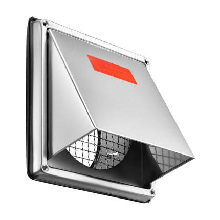 97mm Stainless Steel Wall Vent Cover With Screen, Silver