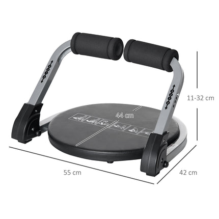 Pilvo preso treniruoklis, sulankstomas daugiafunkcis treniruoklis su pagalvėle, reguliuojamo aukščio pilvo preso treniruoklis namams, maks. 120 kg, plienas, 55 x 42 x 11-32 cm