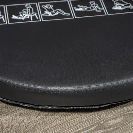 Pilvo preso treniruoklis, sulankstomas daugiafunkcis treniruoklis su pagalvėle, reguliuojamo aukščio pilvo preso treniruoklis namams, maks. 120 kg, plienas, 55 x 42 x 11-32 cm