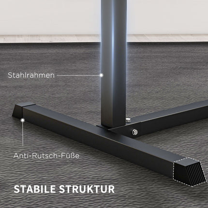 Abdominal & back trainer, activates muscles, 6 leg roller positions, side handles, steel frame