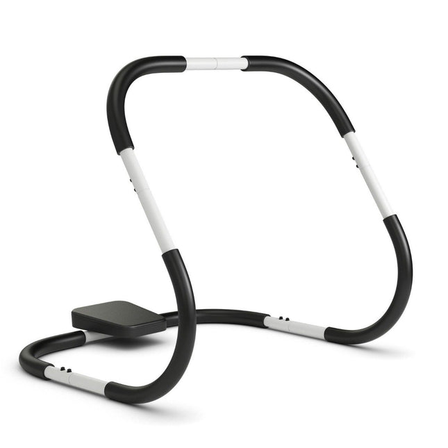 Ab roller abdominal trainer with padded headrest abdominal muscle trainer device 73 x 73 x 64 cm