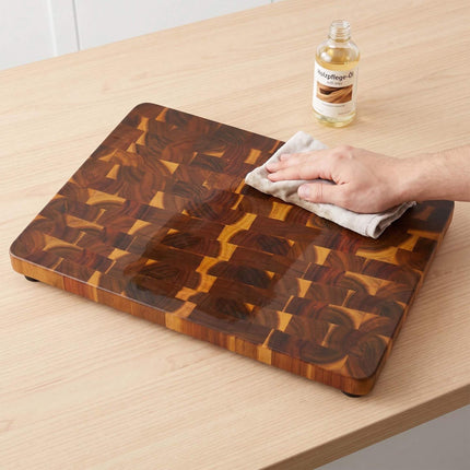 Acacia Wood Cutting Board with Non-Slip Feet, 51 x 36 x 3 cm