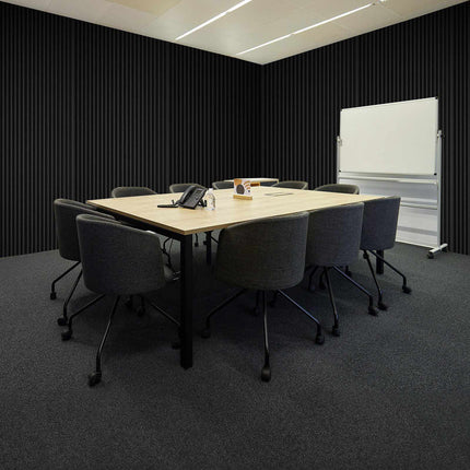 Acoustic Foam Panels, 50 Pack, 12 x 12 x 2 in, Wedge, Black