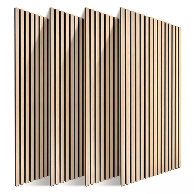 Akustinių sienų plokščių komplektas, 120x60 cm, medžio lukšto lentjuostės