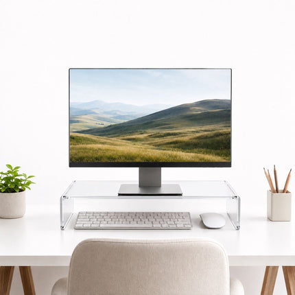Akrilinis monitoriaus pakyla – ergonomiškas stovas, 50 x 20 x 10 cm