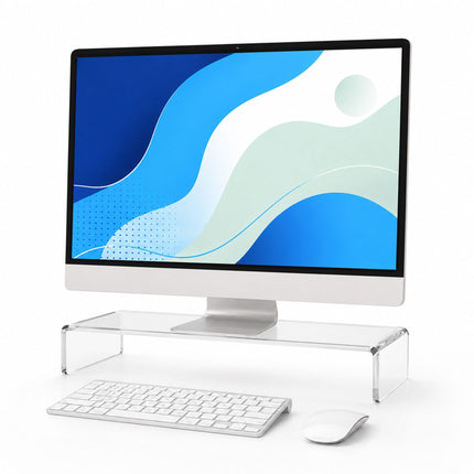 Acrylic Monitor Riser – Transparent, 35 x 20 x 10 cm