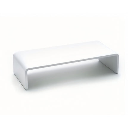 Akrilinis monitoriaus pakyla, balta, 50x20x10 cm