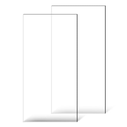 Acrylic Sheets, Clear, 24 x 48 in, 1/8 in, 2-Pack