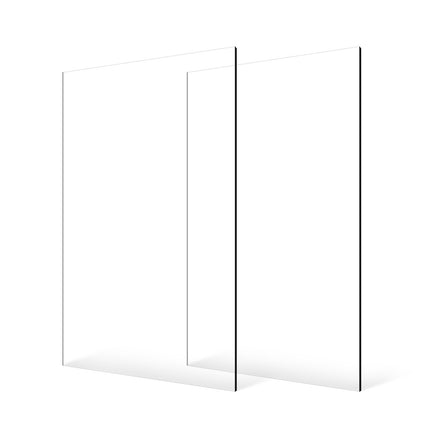 Acrylic Sheets, Clear, 24 x 48 in, 1/8 in, 2-Pack