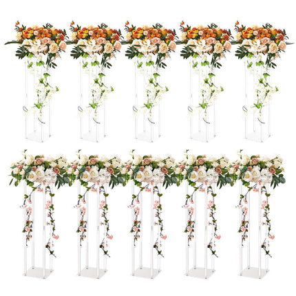 Acrylic Wedding Flower Stands, 10-Pack, 60 cm Tall