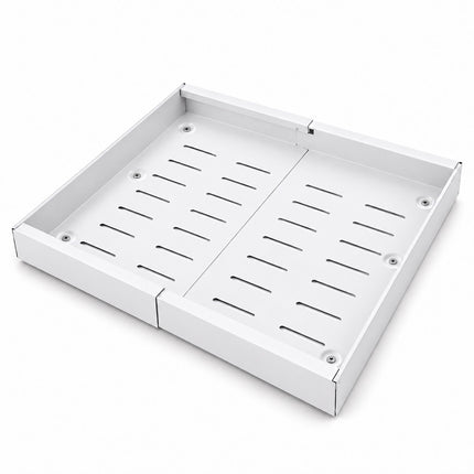 Adhesive Telescopic Drawer for Deep Cabinets, 53 cm Deep, 30 kg Load, White
