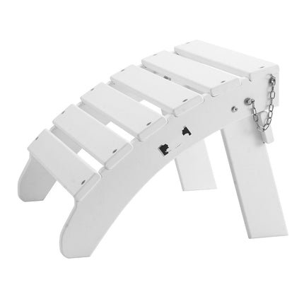 Adirondack Folding Ottoman, HDPE Footrest, White