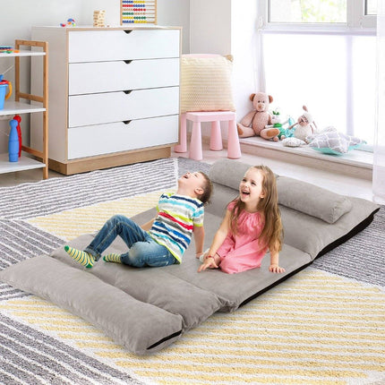 Reguliuojama 3 viename sofa-lova su pagalvėlėmis, pilka