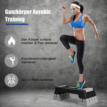 Reguliuojamas aerobinis žingsnelis, 3 aukščiai, neslystantis, pilkas