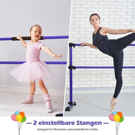Adjustable Ballet Barre – Portable, Non-Slip, 124.5 x 71 x 120 cm