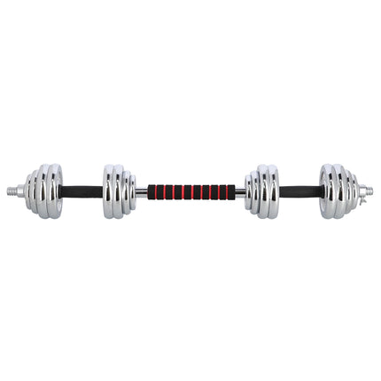 Reguliuojami chromuoti hanteliai su dėklu, 30 kg rinkinys