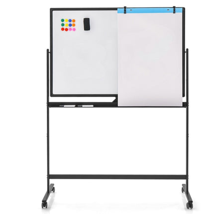 Reguliuojama dvipusė magnetinė balta lenta 120x80 cm